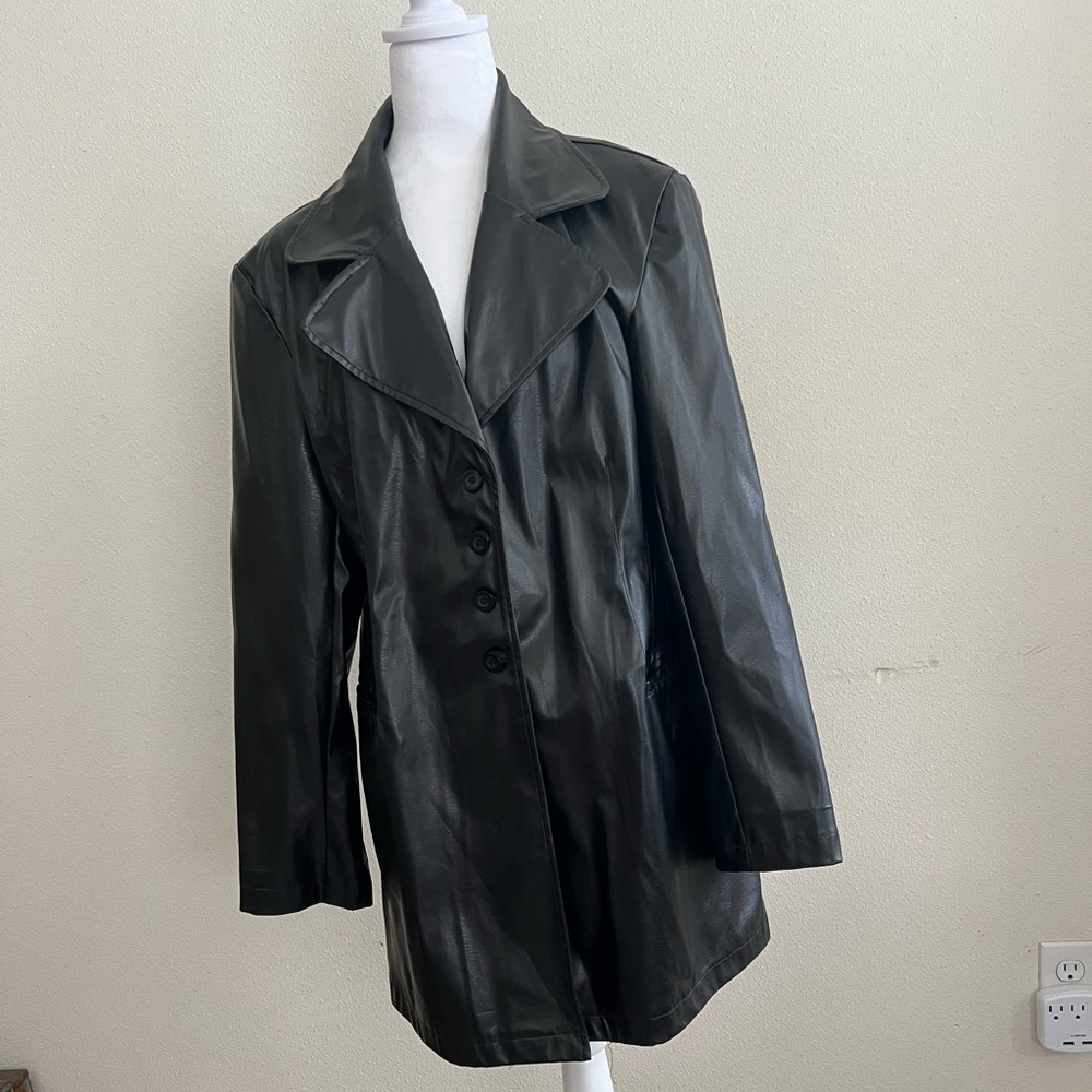 Women’s Highway L pleather unlined jacket Black